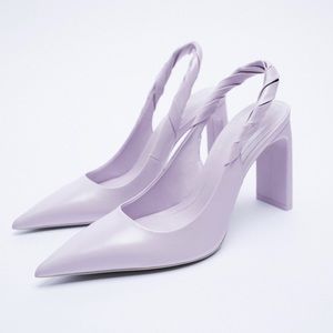 Zara SLINGBACK LEATHER HEELS